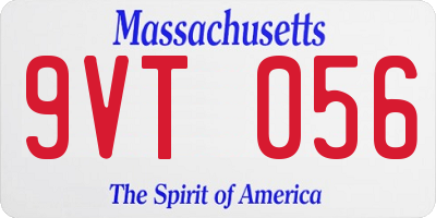 MA license plate 9VT056