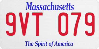 MA license plate 9VT079