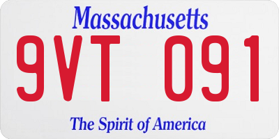 MA license plate 9VT091