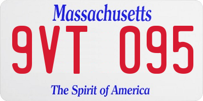 MA license plate 9VT095