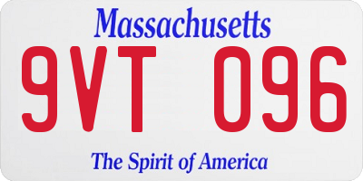 MA license plate 9VT096