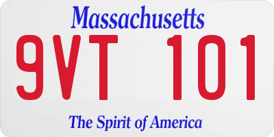 MA license plate 9VT101
