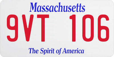 MA license plate 9VT106