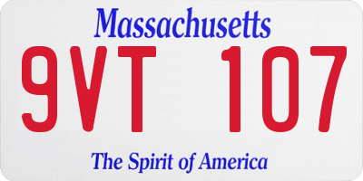 MA license plate 9VT107