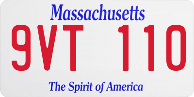 MA license plate 9VT110