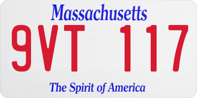 MA license plate 9VT117
