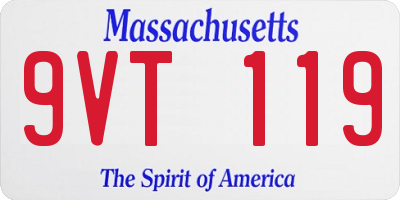 MA license plate 9VT119