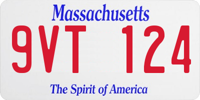 MA license plate 9VT124