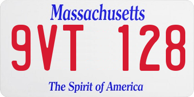 MA license plate 9VT128