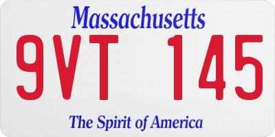 MA license plate 9VT145