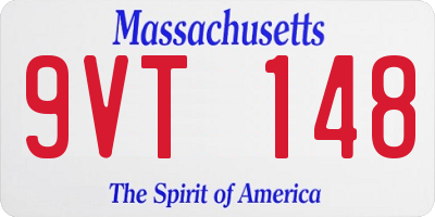 MA license plate 9VT148