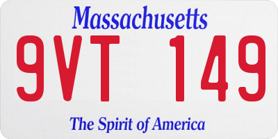 MA license plate 9VT149