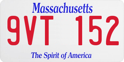 MA license plate 9VT152