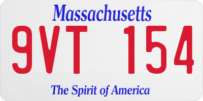 MA license plate 9VT154