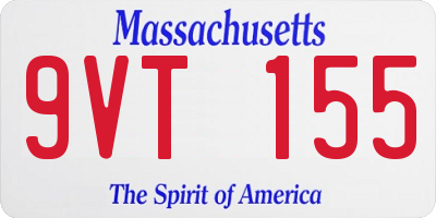 MA license plate 9VT155
