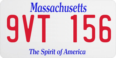 MA license plate 9VT156