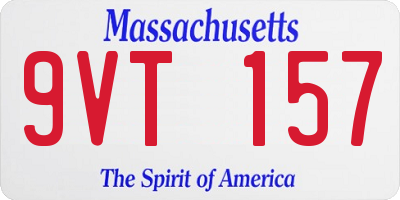MA license plate 9VT157