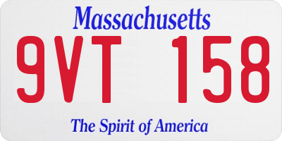 MA license plate 9VT158