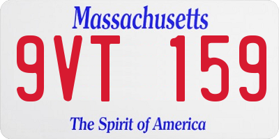 MA license plate 9VT159