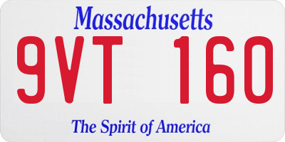 MA license plate 9VT160