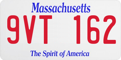 MA license plate 9VT162