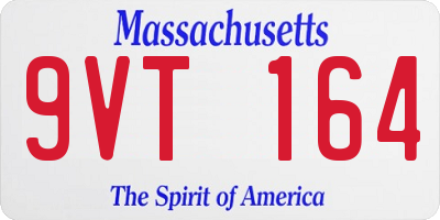 MA license plate 9VT164