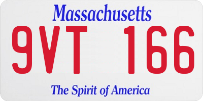 MA license plate 9VT166