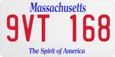 MA license plate 9VT168