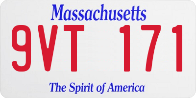 MA license plate 9VT171