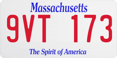 MA license plate 9VT173