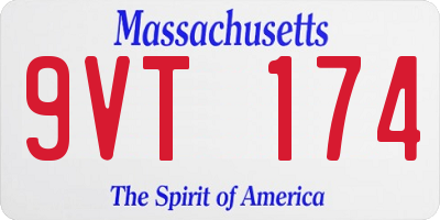 MA license plate 9VT174