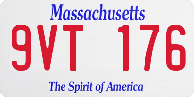 MA license plate 9VT176