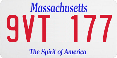MA license plate 9VT177