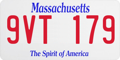 MA license plate 9VT179