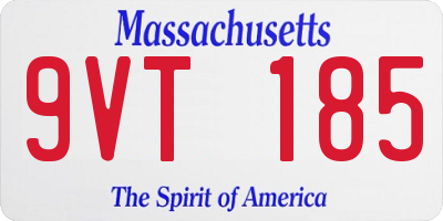 MA license plate 9VT185