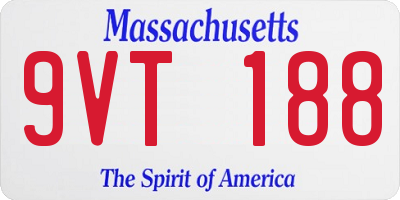 MA license plate 9VT188