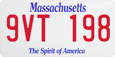 MA license plate 9VT198