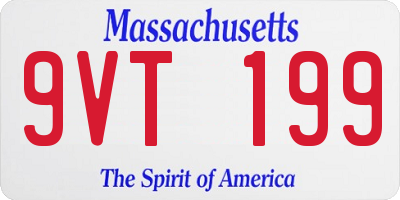 MA license plate 9VT199