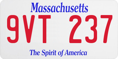 MA license plate 9VT237