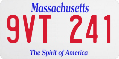 MA license plate 9VT241