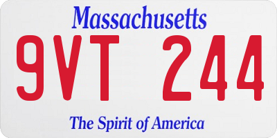 MA license plate 9VT244