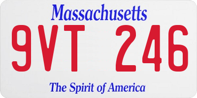 MA license plate 9VT246
