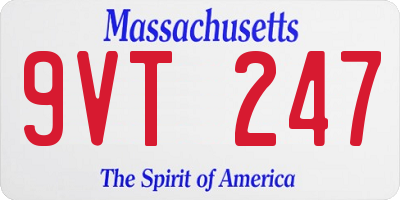MA license plate 9VT247