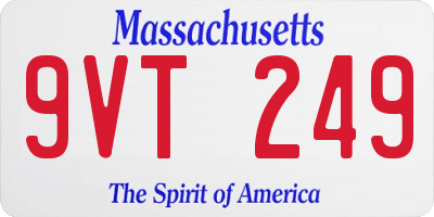 MA license plate 9VT249