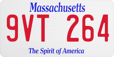 MA license plate 9VT264