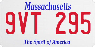 MA license plate 9VT295
