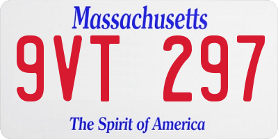 MA license plate 9VT297