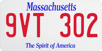 MA license plate 9VT302