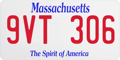 MA license plate 9VT306
