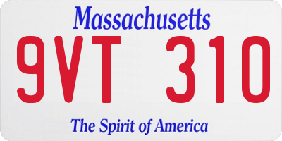 MA license plate 9VT310